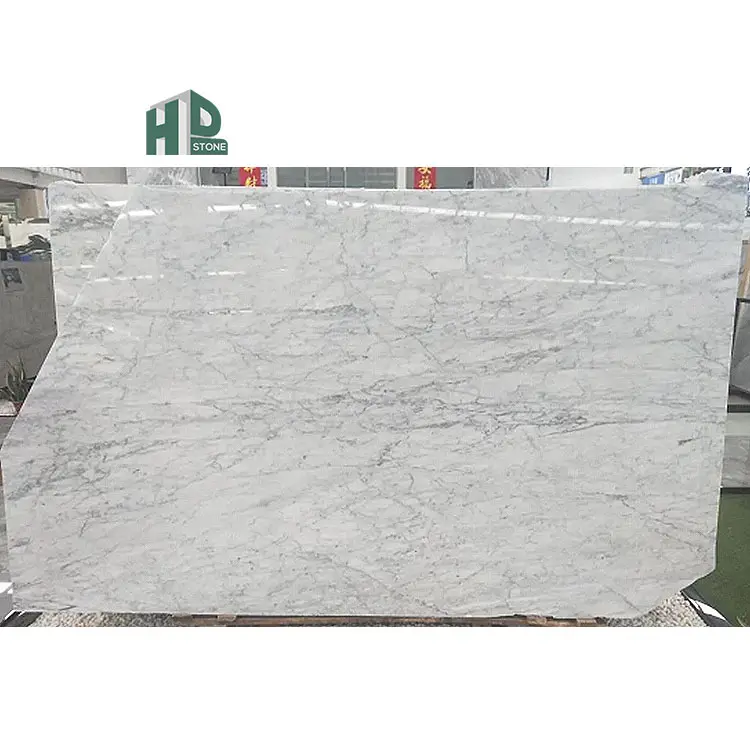 Groot Formaat Plak Porseleinen Tegel Populair Ontwerp Carrara Wit Marmer Stenen Platen Voor Wandvloeren