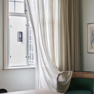 Cortinas de tul de alta calidad con textura de lino Estilo bohemio moderno Características opacas aisladas Comedor Oficina Hotel/Café Uso - Product Image 1
