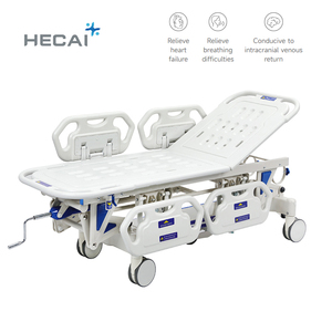 Chariot de transport manuel HECAI haut de gamme pour <span class=keywords><strong>ambulance</strong></span> d'urgence, civière médicale pour transfert de patients, prix usine - Product Image 4