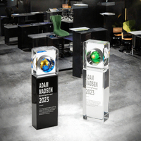 Trophée Globe de Golf Personnalisé Haut de Gamme Gravé et Durable pour Anniversaire d'Entreprise, Souvenir ou Récompense pour Contribution d'Employé