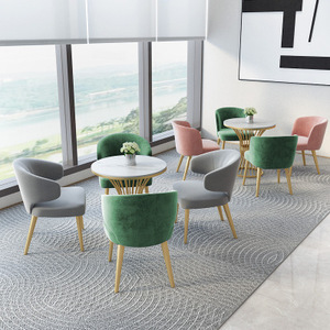 Một bàn và bốn ghế để thư giãn trong một quán cà phê hiện đại theo phong cách Bắc Âu, một bàn tròn nhỏ bằng đá cẩm thạch cho quán trà sữ<span class=keywords><strong>a</strong></span>, một bàn bán hàng - Product Image 5