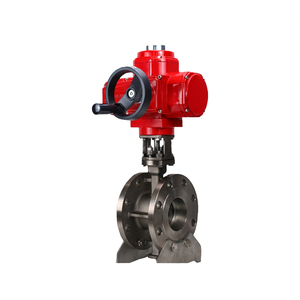 Vanne à bille motorisée multi-tours en acier inoxydable, à bride, antidéflagrante, à port en V, commande urgente COVNA HK-EX-Q - Product Image 1