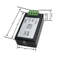 Escáner de Código de Barras USB HID con Certificación CE RoHS, Convertidor de Transmisión de Datos de Tarjetas de Control de Acceso Wiegand, WST-USB2WG Unidireccional