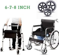 DLPO Roues pivotantes pour fauteuil roulant handicapé Pneus de 6 pouces Roues pivotantes pour fauteuil roulant électrique
