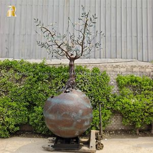 Escultura de Árvore Abstrata em Bronze Personalizada RELONG, Arte Moderna para Decoração Externa - Product Image 2