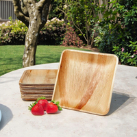 SOTON Offre Spéciale En Vrac En Gros Biodégradable Dîner Feuille De Palmier Assiettes Compostables De Mariage Jetable Feuille De Palmier Assiettes