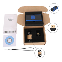 MiNCODE MJ2860 2D Mini Portable 2.4G + Blue tooth + USB 3-en-1 lecteur de codes-barres sans fil