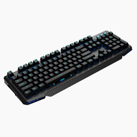 OEM 104 Keys USB Wired Semi Mechanical Keyboard RGB Backlit Double Injection Keycaps