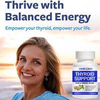 Suppléments à base de plantes pour adultes avec iode racine d'ashwagandha zinc sélénium vitamine B12-Complex supplément pour la santé thyroïdienne pour hommes femmes