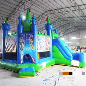 Nhà Nảy Siêu Anh Hùng Trẻ Em Thương Mại PVC 0.55Mm Quảng Châu Có Cầu Trượt Bouncy Jump Castle Nhà NHÚN BƠM HƠI