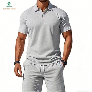 Set Personalizzato di Polo a Maniche Corte e Pantaloncini in Misto Cotone per <span class=keywords><strong>Uomo</strong></span>, Vestibilità Comoda, Nuovo, Multifunzionale, Alla Moda e Popolare - Product Image 1