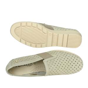Cinzia <b>Soft</b> Donna Mocassino Beige Loafer Women's Slip On Comfort <b>Shoe</b> - Product Image 6