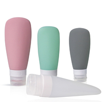 Ensemble de voyage de flacons de shampoing en tube, anti-fuite, en silicone de qualité alimentaire, avec logo personnalisé, impression sérigraphique, sac OPP S.Belle, soins personnels, à visser