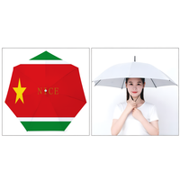 Chapeau parapluie personnalisé avec drapeau national de la Guadeloupe, revêtement intérieur argenté, parapluie de tête en tissu Oxford pour événements festifs et travaux en extérieur