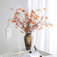 Arbre flétri artificiel au toucher réel de haute qualité avec des feuilles d'orange d'automne vertes pour la maison ou l'hôtel décorations de Pâques de Noël