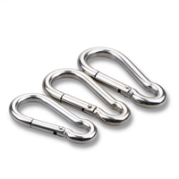 Mousqueton à ressort en acier inoxydable de type gourde avec logo laser personnalisé pour accessoires de camping et de randonnée en extérieur