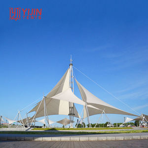Tensile <b>Tent</b> Membrane Structure Fabric <b>Tent</b> PVDF Fabric Tensile <b>Shade</b> Membrane Structure Roofing - Product Image 2