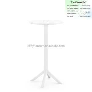 <span class=keywords><strong>Table</strong></span> en plastique OKAY, prix <span class=keywords><strong>de</strong></span> gros personnalisé, robuste, minimaliste, blanche, moderne, <span class=keywords><strong>table</strong></span> <span class=keywords><strong>de</strong></span> bar ronde à base trépied, ensemble <span class=keywords><strong>de</strong></span> tables d'extérieur en plastique - Product Image 1