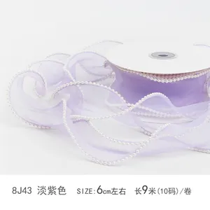 Ngọc Trai Cạnh Đuôi Cá Sợi Ribbon Handmade Vật Liệu Sợi Ban Nhạc Mũ Quần Áo Trang Trí Bánh Cạnh Ribbon