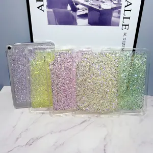 Casing Tablet bubuk Glitter Bling Tpu lembut tahan guncangan penutup pelindung untuk Apple Ipad Mini 6 Air 4 5 Ipad Pro 11 12.9