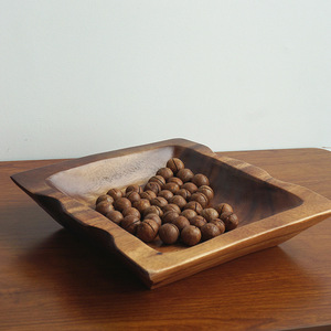 Plateau de service en bois de noyer, forme irrégulière, vaisselle en bois massif pour plateau de fromages et charcuterie, style nordique - Product Image 2