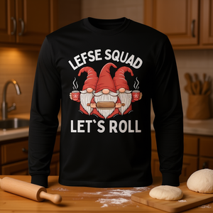 T-shirt a maniche lunghe Lefse Squad Let'S Roll Gnome Baking - Product Image 3