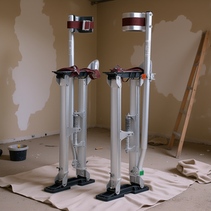 Adjustable 24''-40'' Silver <b>Aluminum</b> Drywall Stilts <b>Work</b> <b>Platforms</b> for Painting - Product Image 2