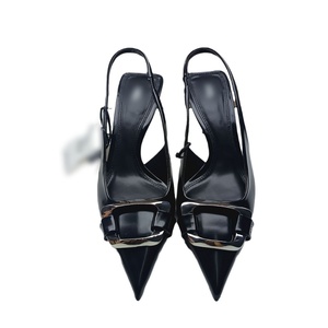 QuiteS 2025 Nuove Scarpe da Donna Nere con Tacco a Spillo, <span class=keywords><strong>Cinturino</strong></span> Posteriore e Fibbia Quadrata Decorativa per Uso Quotidiano - Product Image 6