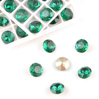 Piedras de Cristal Redondas con Forma de Flor, Piedras Decorativas K9 con Punta Trasera, Cuentas Sueltas de Cristal para Manualidades