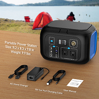 Station d'alimentation portable NIKiSUN 600W 296Wh, batterie au lithium, générateur solaire, charge rapide, lumière LED, 9 sorties, onde sinusoïdale pure