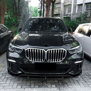 Bmw X5 G05 Front Lip Carbon Fiber Texture Black Warrior Style 2019-2022 Abs Material For M Sport Model - Product Image 2