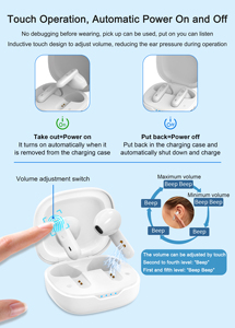 Audífonos Recargables Inalámbricos para el Cuidado <span class=keywords><strong>de</strong></span> la Salud, con Control Táctil, Fáciles <span class=keywords><strong>de</strong></span> Usar, Sonido Nítido, 16 Canales, Cancelación <span class=keywords><strong>de</strong></span> Ruido - Product Image 5