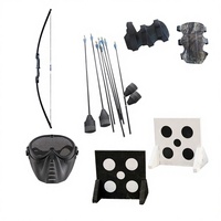 Ensemble de tir à l'arc de combat pas cher pour 10 enfants/adultes, flèches en plastique à pointe en mousse EVA, flèches en mousse de sécurité à tige en carbone, arc recurve pour usage extérieur