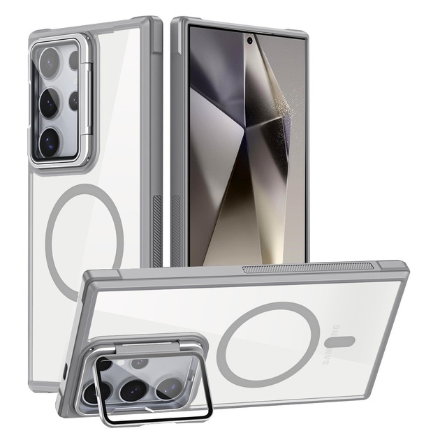 Matte Acrylic Camera Kickstand Magnetic Phone Case for Samsung Galaxy S26 S25 S24 S23 S21 Plus Ultra FE A17 A07 Hard Back Cover