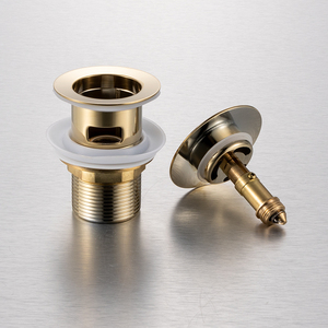 Modern Stainless Steel Click Spring <strong>Plug</strong> Bathroom Push Down Basin <strong>Sink</strong> pop Out with Overflow Drain - Product Image 4