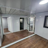 Maison modulaire préfabriquée de luxe de 20 pieds à double aile extensible, moderne, 2 chambres, avec salle de bain, pour ADU ou logement secondaire