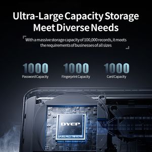 جهاز التحكم في الدخول والحضور بشاشة 2.4 بوصة للاستخدام الخارجي مع بصمة الإصبع البيومترية وكلمة المرور وقراءة البطاقات - Product Image 2