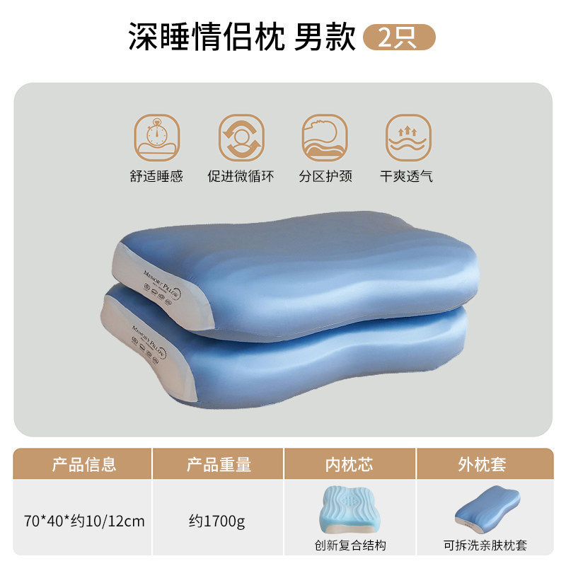 Almohadas para parejas románticas - Azul [Juego de pares]
