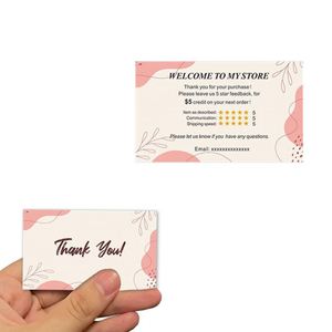Tarjeta de Felicitación Mini de Lujo con Diseño Personalizado, Mensaje de Agradecimiento y Logotipo Impreso en Doble Cara para Pequeñas Empresas - Product Image 2