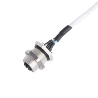 Assemblé M12 8 positions IP67 câble Ethernet droit femelle codé en X CAT6A blindé PBT pour câble électronique MOLEX 5031490800