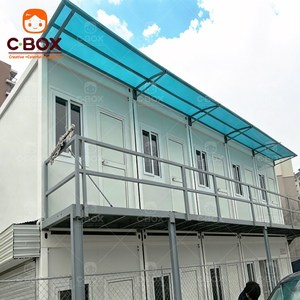 Cbox 2 Story Cheap Office Prefab <b>Light</b> Steel Modern Modular Apartment Hotel Mining Camp Flat Pack Container House - Product Image 4