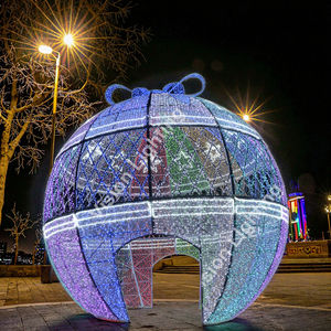 230V Noël et Thanksgiving <span class=keywords><strong>Vacances</strong></span> IP65 Décorations Extérieures RVB DMX512 Ball Arch Motif Light - Product Image 1