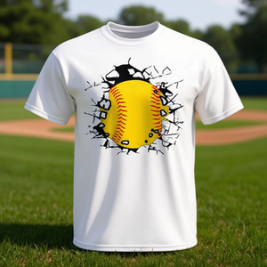 Camiseta de softbol con diseño de bola de béisbol para jugadores y aficionados - Product Image 3