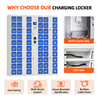 Casier de recharge pour smartphone assemblé – Solution de gestion sécurisée des téléphones mobiles des employés avec écran tactile et serrure électronique durable