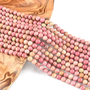 JC Haute qualité <span class=keywords><strong>Pierre</strong></span> Perles En Vrac En Gros <span class=keywords><strong>Rhodonite</strong></span> perles pour la fabrication de bijoux - Product Image 1