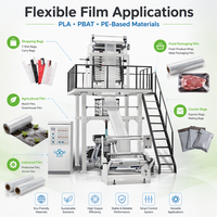 Machine d'extrusion de film plastique mono-couche multifonctionnelle pour film HDPE LDPE PE, extrudeuse de film soufflé