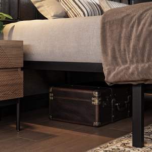 Металлический каркас кровати Queen-Size в викторианском стиле, черная платформа из кованого железа с изголовьем и подножкой, прочная для дома - Product Image 5