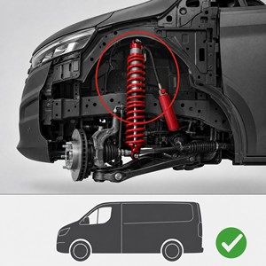 Amortiguadores <span class=keywords><strong>de</strong></span> Nitrógeno Ajustables en 24 Posiciones para <span class=keywords><strong>Ford</strong></span> <span class=keywords><strong>Transit</strong></span> Custom V362, Ajuste Directo, Kit <span class=keywords><strong>de</strong></span> Elevación <span class=keywords><strong>de</strong></span> 2 Pulgadas 4x4 - Product Image 5