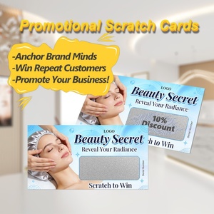 Free Design High Quality Beauty Care Business <b>Scratch</b> Ticket Custom Logo/Graphic Gift Cards <b>Scratch</b> Win Digital Printing - Product Image 3