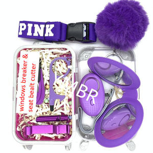 9 pièces/ensemble mode auto porte-clés femme alarme ensemble sécurité défense porte-clés en vrac auto-défense porte-clés ensemble - Product Image 5